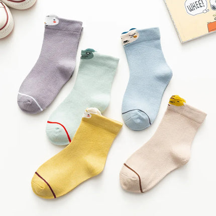 New Children's Socks Spring and Autumn Cotton Cartoon Children's Socks Boys and Girls Baby Socks Autumn and Winter Cute Children's Socks Wholesale