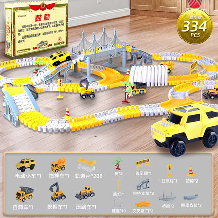 explosions children's educational toy car wholesale stall economic DIY electric rail car toy stall dealer