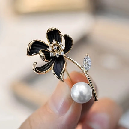 Elegant Pin Flower Alloy Women's Brooches 1 Piece