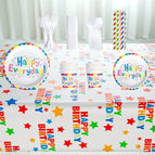 Party Tablecloth 137 * 274cm / Colorful Birthday Suit