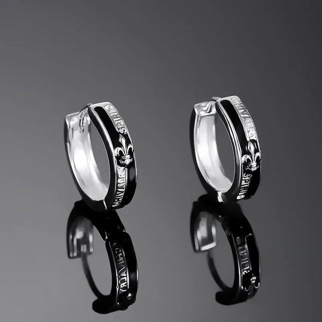 1 pair hip-hop geometric plating copper earrings