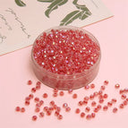 Red / 4mm Hole Diameter 1.2mm 10g/pack About 135 Pieces