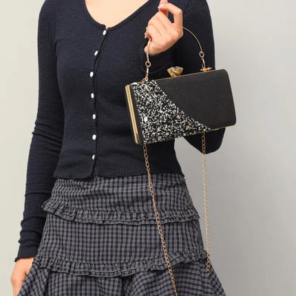 Explosions  New Rhinestone-encrusted Evening Bag High-grade Texture Evening Dress Clutch Bag Chain Shoulder Bag