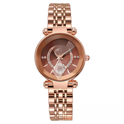 Xiaoxiang  fashion trend  niche light luxury waterproof Women's Watch Diamond Steel Belt single Calendar women's watch wholesale