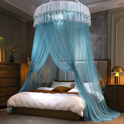 Dome princess-style punch-free ceiling-type encrypted mosquito net household 1.5 m1.8 m bed bedroom floor-type bed curtain