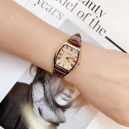 Simple Style Solid Color Buckle Quartz Watch Women's Watches