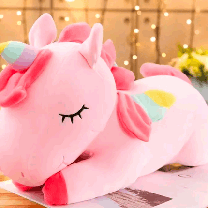 Magical Pink Unicorn Plush Pillow – Soft Stuffed Toy for Kids & Gifts