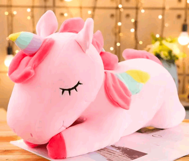 Magical Pink Unicorn Plush Pillow – Soft Stuffed Toy for Kids & Gifts