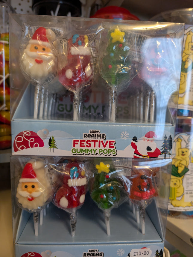 Candy Realms Festive Gummy Pops – Box of 12