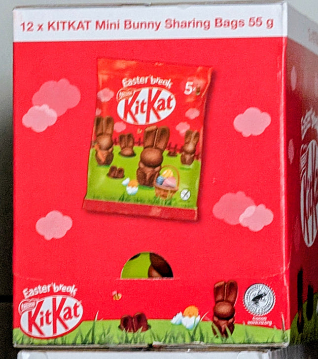 KitKat Mini Bunny Sharing Bags – Full Box of 12 (55g Each)