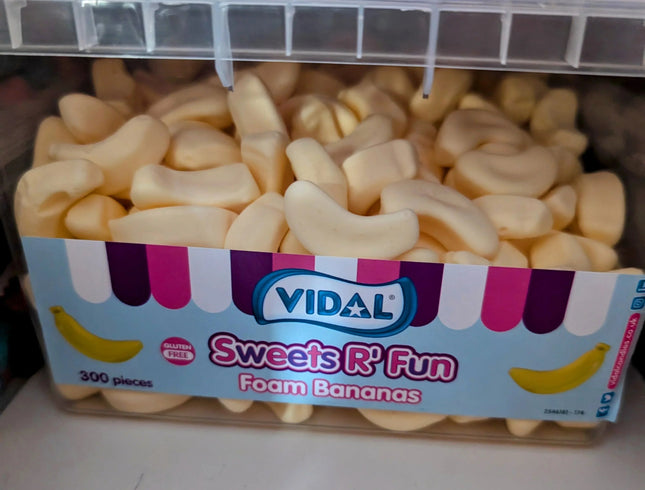 Foam Bananas Candy – Vidal Bulk 300‑Piece Tub