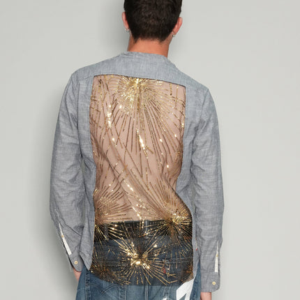 Party Back Granddad Collar Shirt