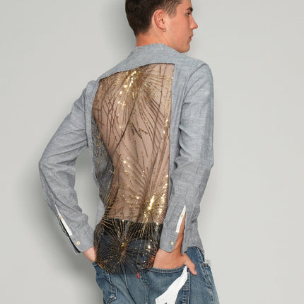 Party Back Granddad Collar Shirt