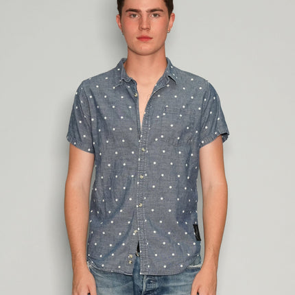 Party Back Polka-Dot Short Sleeve Shirt