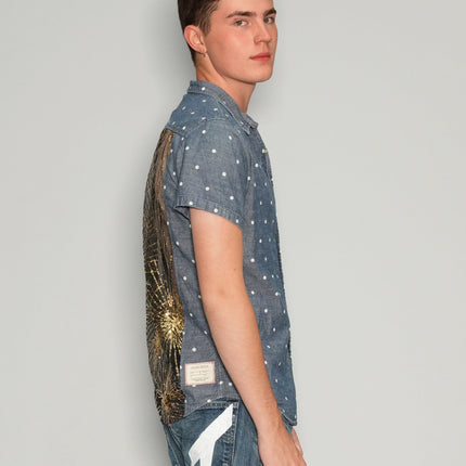 Party Back Polka-Dot Short Sleeve Shirt