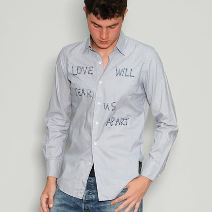 'Love Will Tear Us Apart' Light Blue Shirt