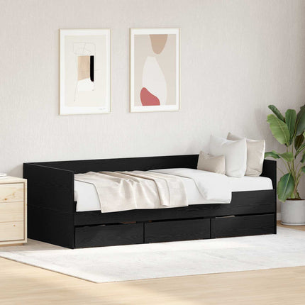 Modern Wooden Single Size 2-in-1 Daybed Sofa Bed With 3 Storage Drawers
