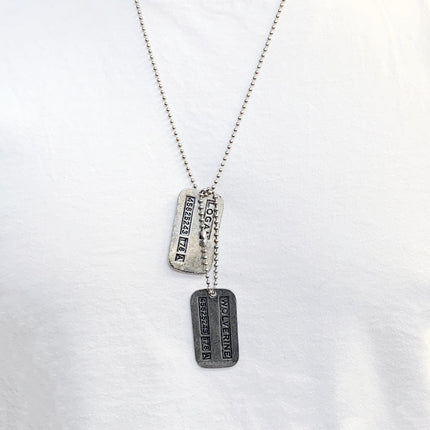 'WOLVERINE' Logan Military Dog Tags - Cosplay Costume Prop Replica - Stainless Steel Chains Included