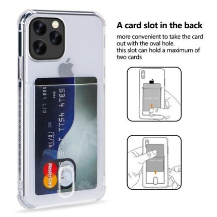 Soft TPU Clear Case With Card Slot - For iPhone 11 Pro