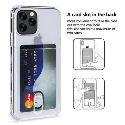 Soft TPU Clear Case With Card Slot - For iPhone 14